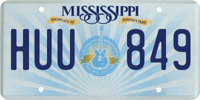 MS license plate HUU849