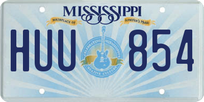 MS license plate HUU854