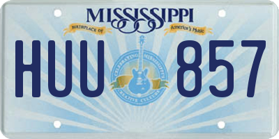 MS license plate HUU857