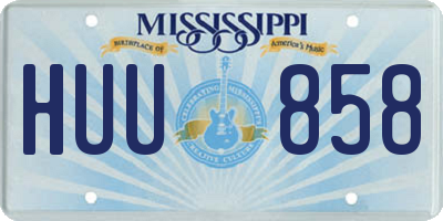 MS license plate HUU858