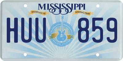 MS license plate HUU859