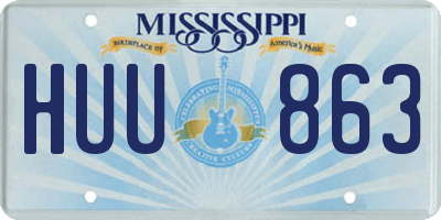 MS license plate HUU863