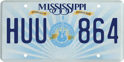 MS license plate HUU864