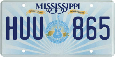 MS license plate HUU865