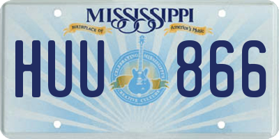 MS license plate HUU866