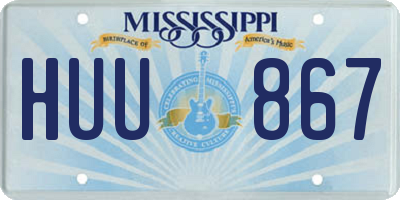 MS license plate HUU867