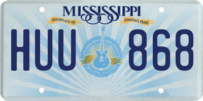 MS license plate HUU868