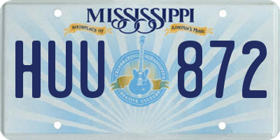 MS license plate HUU872
