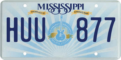 MS license plate HUU877