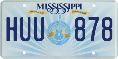 MS license plate HUU878