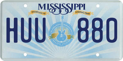 MS license plate HUU880