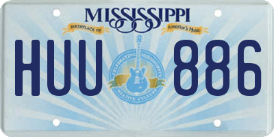 MS license plate HUU886