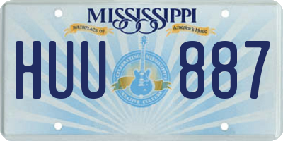 MS license plate HUU887
