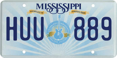 MS license plate HUU889