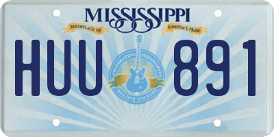 MS license plate HUU891
