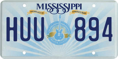 MS license plate HUU894