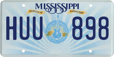 MS license plate HUU898