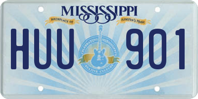 MS license plate HUU901