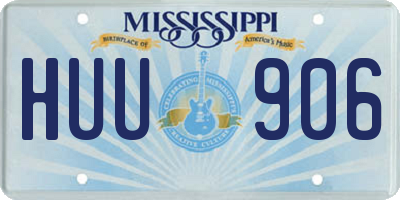 MS license plate HUU906