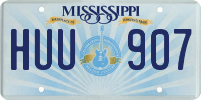 MS license plate HUU907