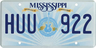 MS license plate HUU922