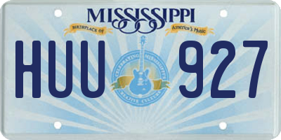 MS license plate HUU927