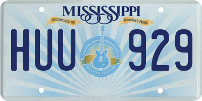 MS license plate HUU929