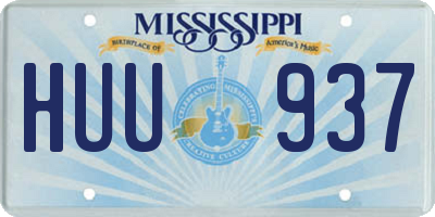 MS license plate HUU937