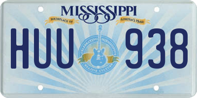 MS license plate HUU938