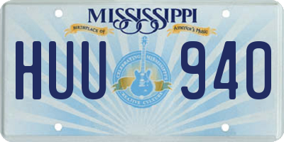 MS license plate HUU940