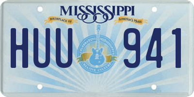 MS license plate HUU941