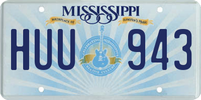 MS license plate HUU943