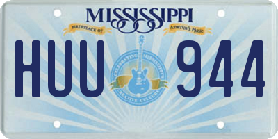MS license plate HUU944