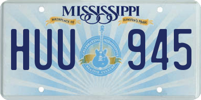 MS license plate HUU945