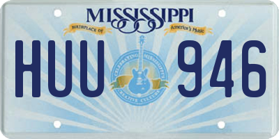 MS license plate HUU946