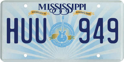 MS license plate HUU949