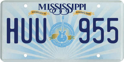 MS license plate HUU955