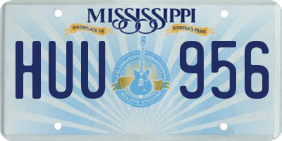 MS license plate HUU956