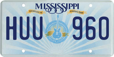 MS license plate HUU960