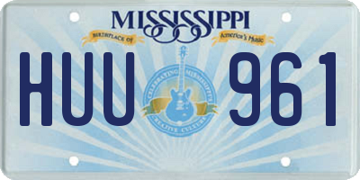 MS license plate HUU961