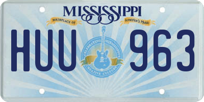 MS license plate HUU963