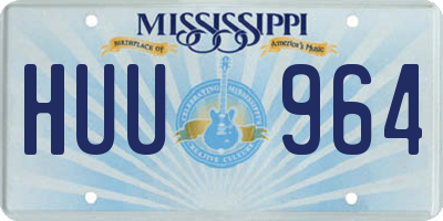 MS license plate HUU964