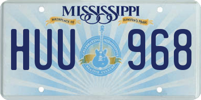 MS license plate HUU968