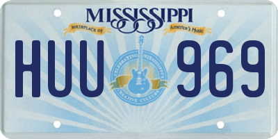 MS license plate HUU969