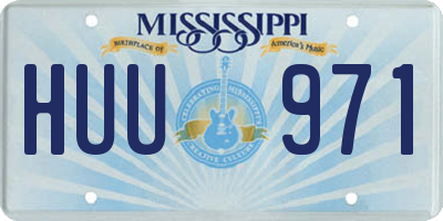 MS license plate HUU971