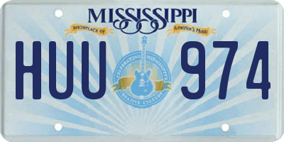 MS license plate HUU974
