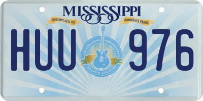 MS license plate HUU976