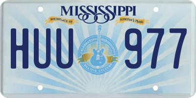 MS license plate HUU977