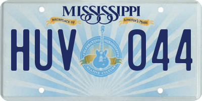 MS license plate HUV044