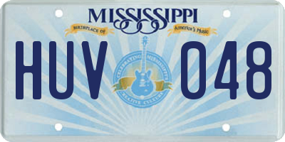 MS license plate HUV048